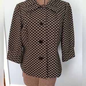 Tailored black and white jacket